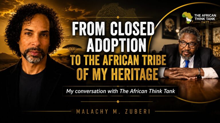 Malachy M. Zuberi and Reouhidi Reuben in The African Think Tank discussion on identity, ancestry, and the African diaspora.